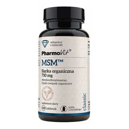 Suplement msm™ siarka organiczna 750 mg 120 tab classic Pharmovit