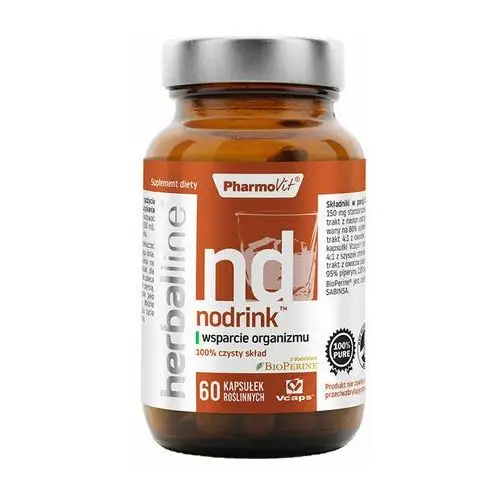 Suplement Nodrink™ wsparcie organizmu 60 kaps PharmoVit Herballine™,65