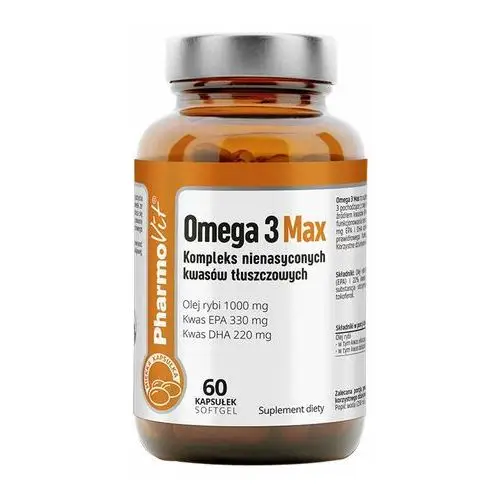 Suplement Omega 3 Max 60 kaps PharmoVit Clean Label,33
