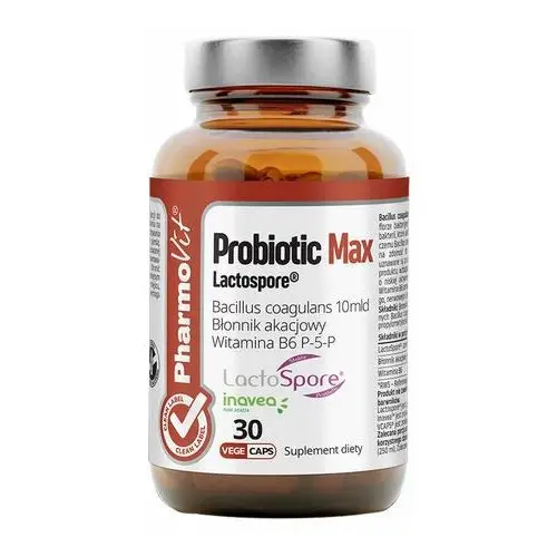 Suplement Probiotic Max Lactospore® 30 kaps PharmoVit Clean Label