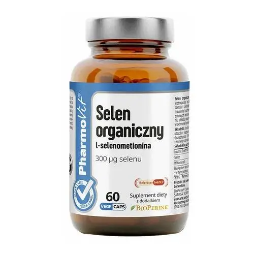 Suplement Selen organiczny L-selenometionina 300 µg 60 kaps PharmoVit Clean Label,38