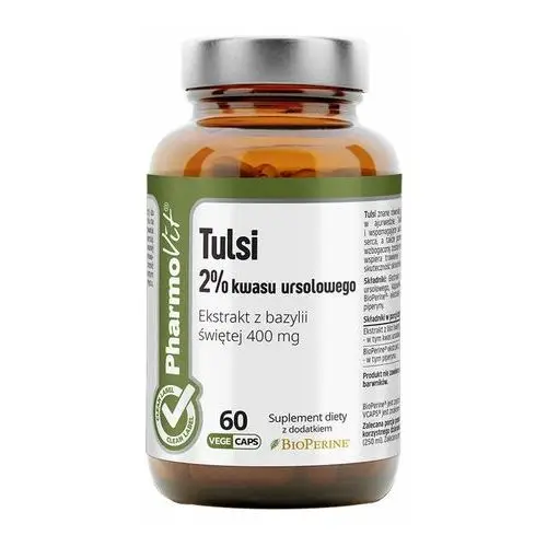 Pharmovit Suplement tulsi 2% kwasu ursolowego 60 kaps clean label