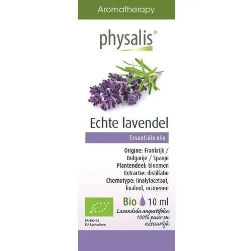 Physalis (olejki eteryczne, soki) Olejek eteryczny echte lavendel (lawenda wąskolistna) bio 10 ml - physalis
