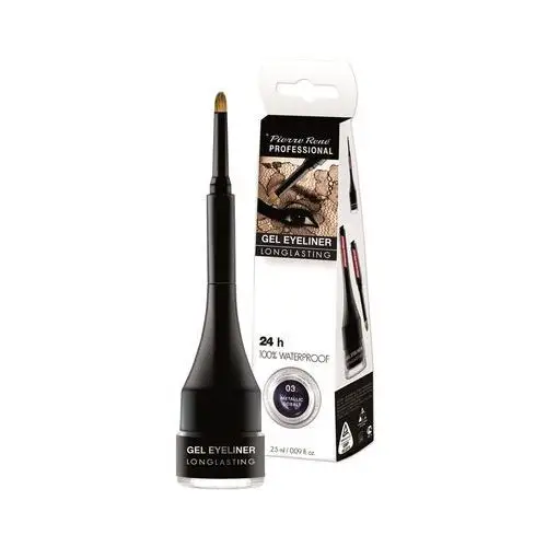 Pierre Rene Gel Eyeliner Longlasting - Długotrwały żelowy eyeliner do powiek 01 Carbon Black, 2,5 ml