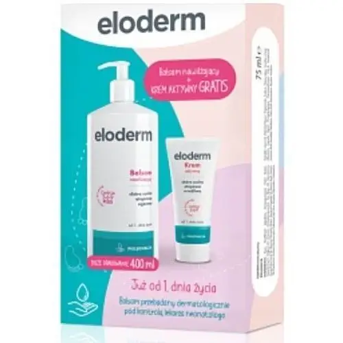 Eloderm balsam nawilżający 400ml + krem aktywny 75ml gratis