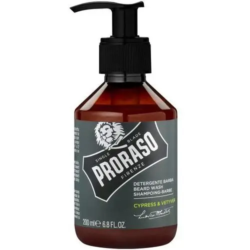 Proraso Cypress & Vetyver Beard Wash - cyprysowy płyn do mycia brody, 200ml