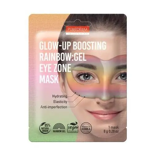 Purederm - glow-up boosting rainbow: gel eye zone mask, 8g - hydrożelowa maska na oczy