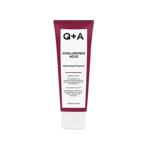 Q+a - hyaluronic acid hydrating cleanser, 125ml - nawilżający żel do mycia twarzy z kwasem hialuronowym