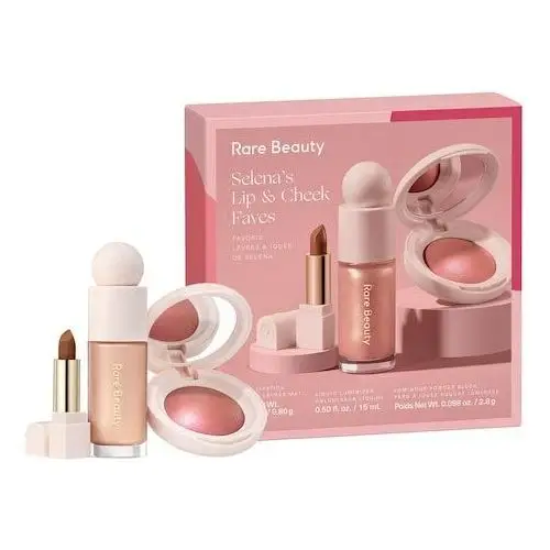 Set Selena Lip & Cheek Faves - róż, rozświetlacz i minipomadka do ust