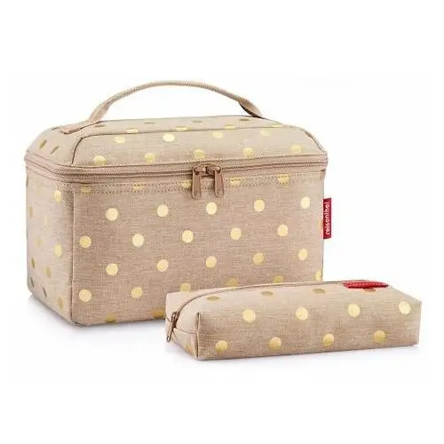 Reisenthel zestaw upominkowy beautycase 2 szt. metallic dots coffee