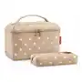 Reisenthel zestaw upominkowy beautycase 2 szt. metallic dots coffee Sklep