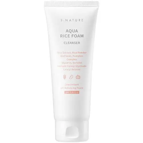 S. nature aqua rice foam cleanser (160 ml)