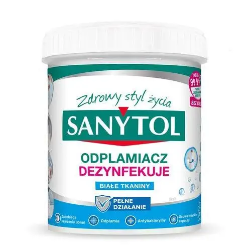 Odplamiacz dezynfekujący w proszku do białych tkanin 450g Sanytol