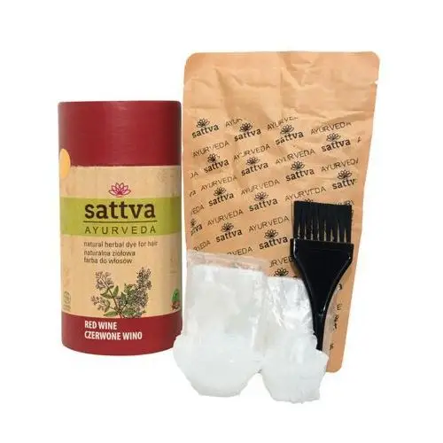 Sattva (farby do włosów, maseczki, suplementy) Henna czerwone wino eco 150 g - sattva