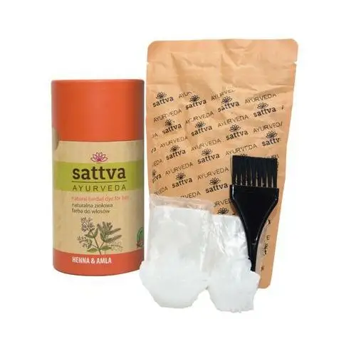 Sattva Natural Herbal Dye for Hair naturalna ziołowa farba do włosów Henna & Amla 150 g,1