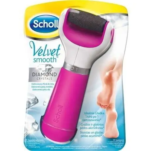 SCHOLL Velvet Smooth Różowy gruboziarnisty elektroniczny pilnik do stóp x 1 sztuka