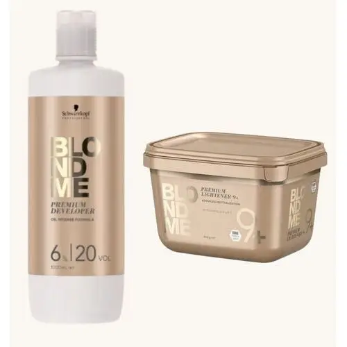 Schwarzkopf Blondme Premium Developer 6% plus Rozjaśniacz Premium 9+, kolor blond