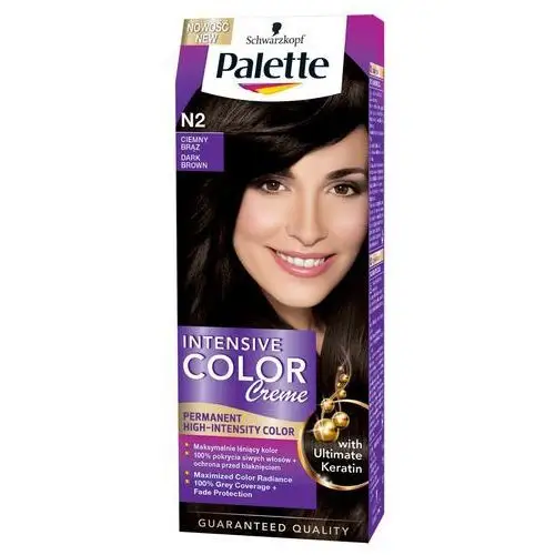 Farba do włosów Palette Intensive Color Creme Ciemny brąz N2, kolor brąz