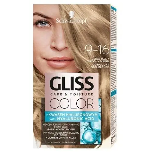 Schwarzkopf gliss color care & moisture farba do włosów 9-16 ultra jasny chłodny blond 1op