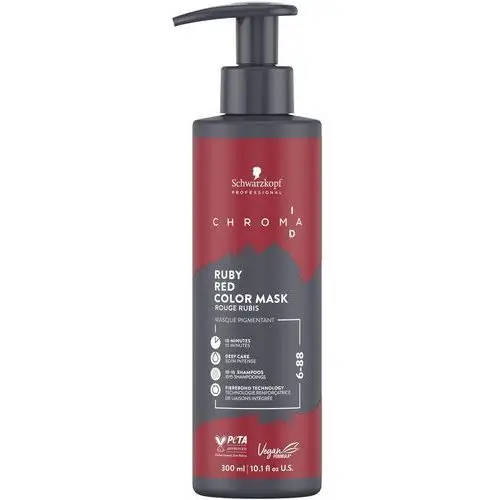 Schwarzkopf Chroma ID Color Mask - maska koloryzująca do włosów, 300ml 6-88 Ruby Red