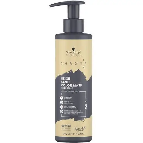 Schwarzkopf chroma id color mask - maska koloryzująca do włosów, 300ml 9.5-4 beige sand