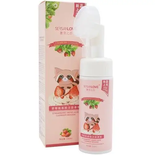 SERSANLOVE - Strawberry Amino Acid Cleansing Mousse, 150ml - Pianka do mycia twarzy z ekstraktem z truskawek