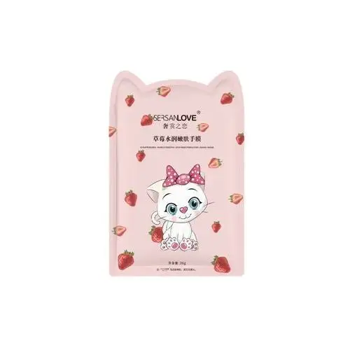 SERSANLOVE - Strawberry Hand Mask, 36g - Nawilżająca maseczka do rąk KITTI