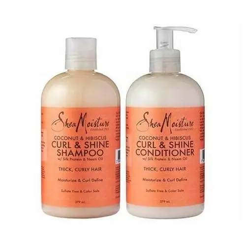 Shea Moisture Curl&shine Szampon Odżywka Do Włosów Kręconych Coconut