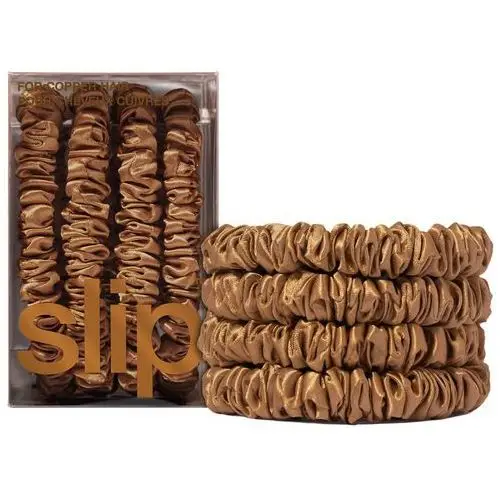 Slip pure silk skinny scrunchies copper