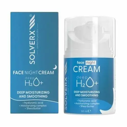 Solverx deep h2o face night cream krem do twarzy głęboko nawilżający na noc