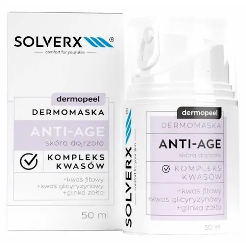 Solverx dermopeel dermomask anti-age maska dla cery dojrzałej