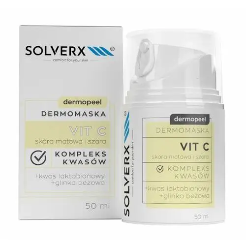 Solverx DERMOPEEL DERMOMASK VIT C Maska rozświetlająca cerę