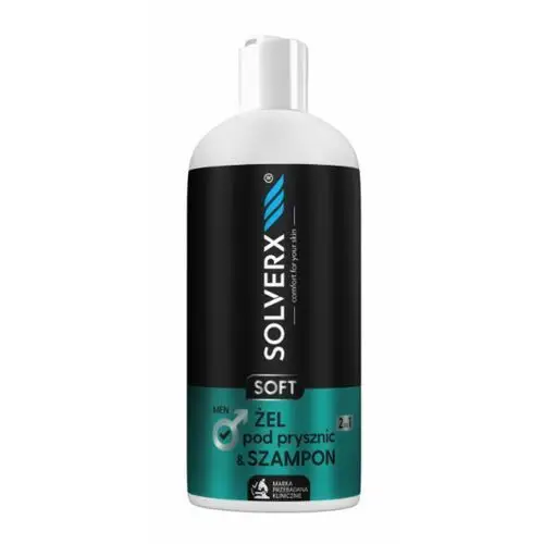 For men soft gel & shampoo 2in1 żel i szampon pod prysznic dla skóry wrażliwej Solverx