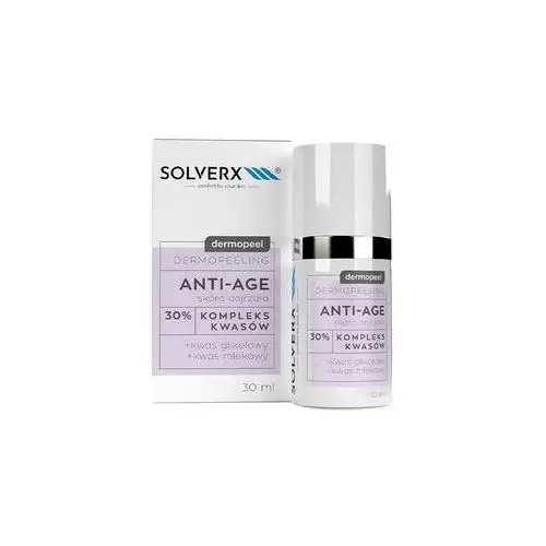Peeling do twarzy z kwasem glikolowym i mlekowym 30 ml dermopeel Solverx