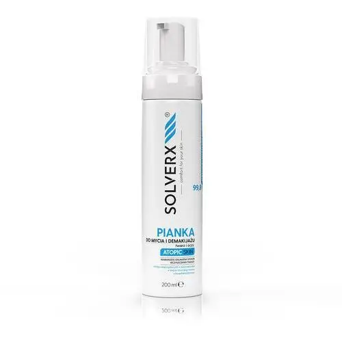 Pianka do mycia twarzy i demakijażu Atopic Skin 200 ml Solverx Atopic Skin