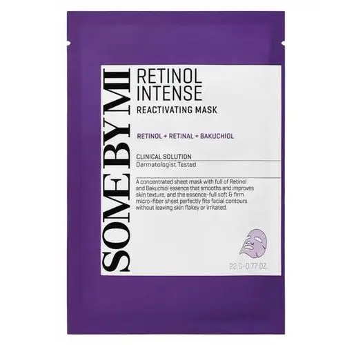 Some By Mi - Retinol Intense Reactivating Mask, 22g - Przeciwstarzeniowa maska w płachcie, SBMP26-M