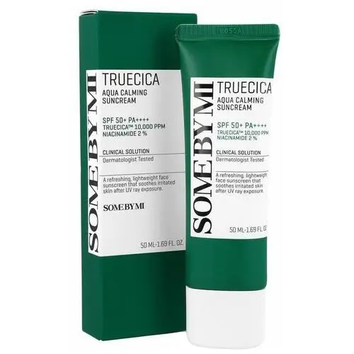 SOME BY MI - Truecica Aqua Calming Suncream SPF 50+ PA++++, 50 ml - lekki krem z filtrem dla skóry tłustej i mieszanej