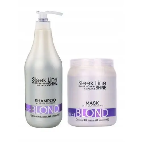 Stapiz Sleek Line Blond Violet Maska 1L Szampon 1L