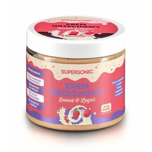 Supersonic Krem orzechowy biała czekolada z malinami sweet & legal