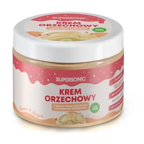 Krem orzechowy o smaku białej czekolady crunchy (low-carb) 250g Supersonic