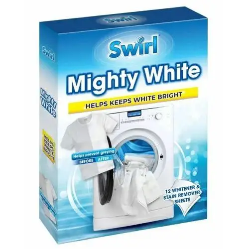 Swirl Mighty White Chusteczki wybielające do prania 12 szt