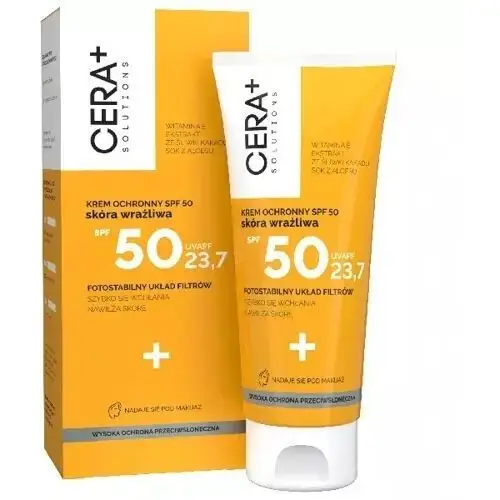 CERA+ Solutions Krem ochronny SPF50 do skóry wrażliwej 50ml