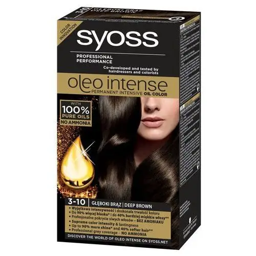 Syoss oleo intense farba do włosów 3-10 głęboki brąz
