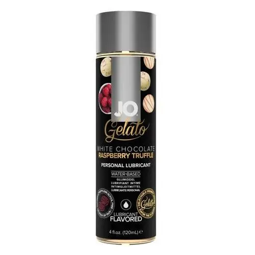 System jo Jo gelato white chocolate raspberry truffle - jadalny lubrykant na bazie wody (120 ml)