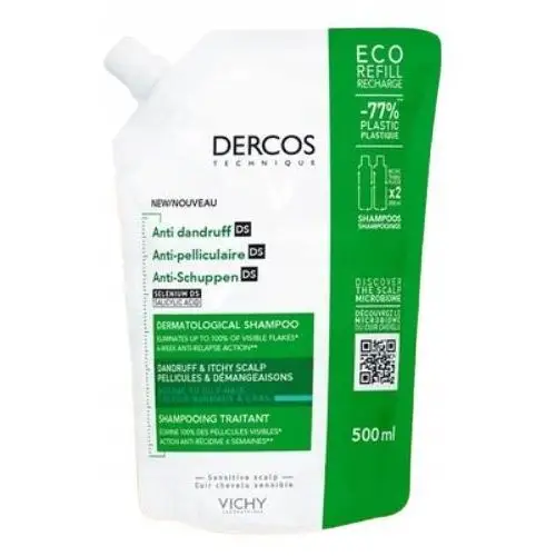 Szampon Przeciwłupieżowy Do Włosów Tłustych Vichy Dercos Refill 500ml Zapas