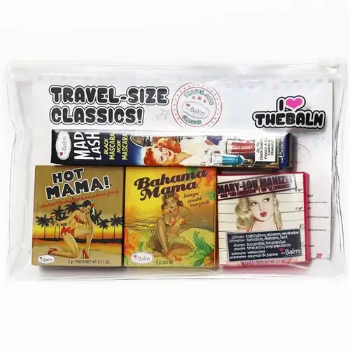 Thebalm travel set with cosmetics bag