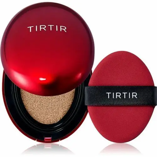 Tirtir mask fit red cushion mini długotrwały podkład w gąbce z wysoką ochroną uv odcień 21n ivory 4.5 g