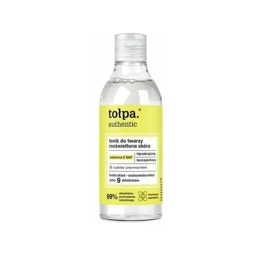 Tołpa. authentic tonik do twarzy rozświetlona skóra, 200 ml