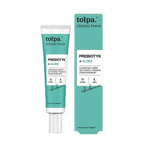 Tołpa. prebiotyk + aloes łagodzący krem do twarzy przeciw podrażnieniom, 40 ml, TCB001