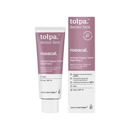 Tołpa. rosacal. wzmacniający krem łagodzący, lekki, dzień, spf 10, 40 ml